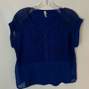 Women's Xhilaration Blue Crop Top Size XL